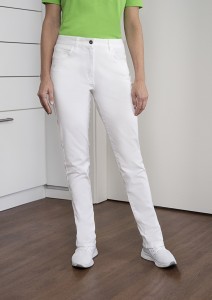 Spodnie damskie Classic-Stretch eko białe