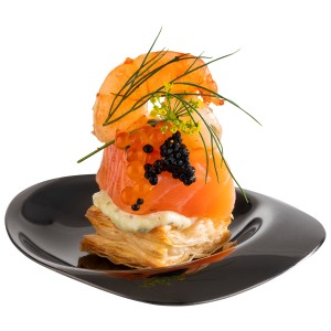 Talerz do serwowania 8,5 x 8 cm, 4 szt., czarna,  PEBBLES