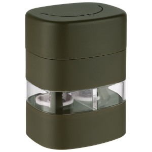Młynek 2w1 do soli i pieprzu, 8 cm, oliwkowy