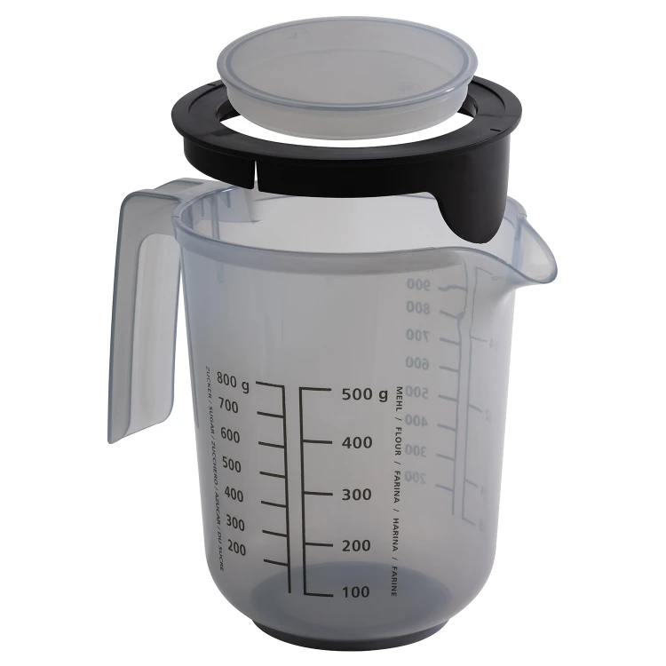 Kubek do mieszania z miarką i pokrywką, 1l.-