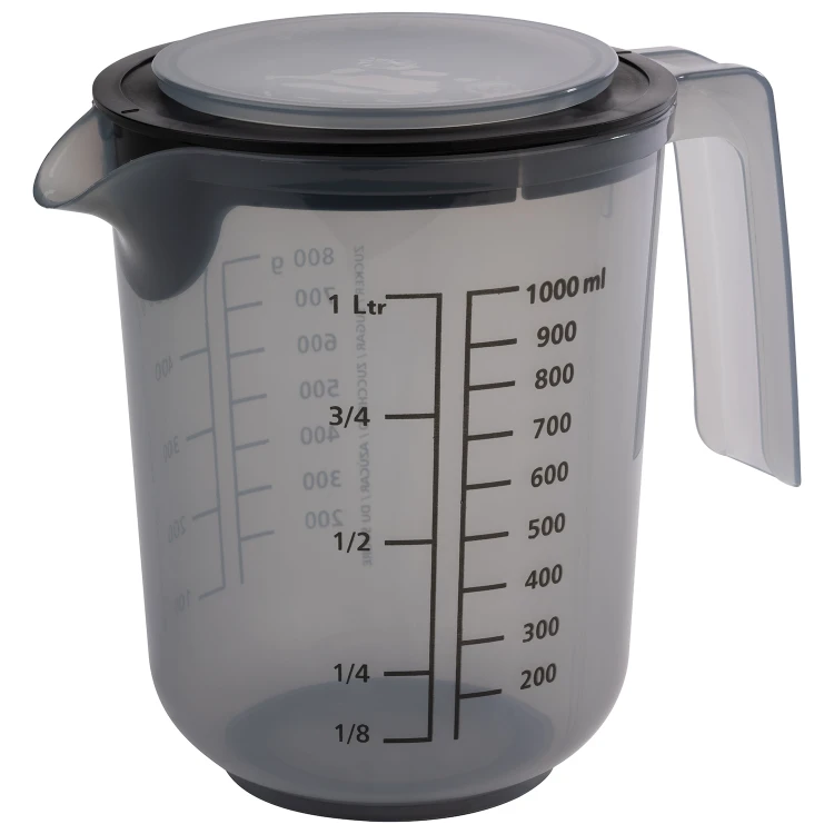 Kubek do mieszania z miarką i pokrywką, 1l.