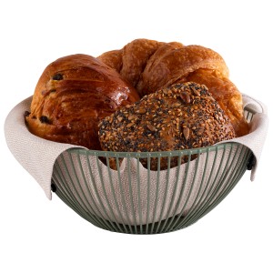 Koszyk okrągły Ø 20 cm, metalowy, zielony SVART