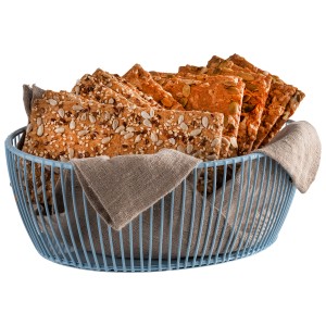 Koszyk owalny 24 x 19 cm, metalowy, niebieski SVART