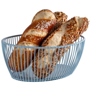 Koszyk owalny 20 x 15 cm, metalowy, niebieski SVART