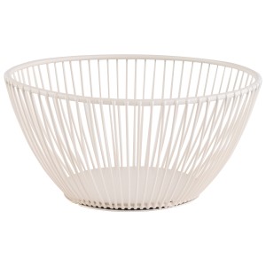 Koszyk okrągły Ø 17,5 cm, metalowy, biały SVART