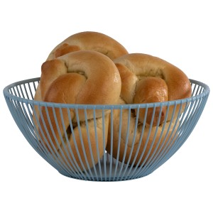 Koszyk okrągły Ø 20 cm, metalowy, niebieski SVART