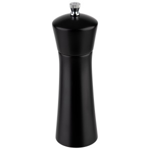 Młynek do soli, drewniany, czarny, 17 cm
