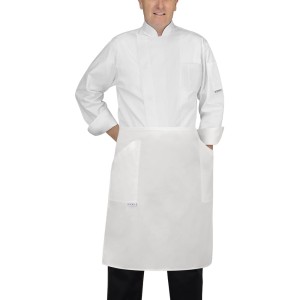 Zapaska długa, boczne kieszenie, biała