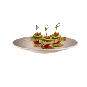 Talerz z melaminy beżowy, 26 cm, NERO SAND