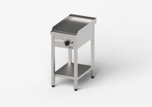 Płyta grillowa elektryczna, ryflowana, Gredil, 400x700x850 mm, P 4.0 kW, U 400 V