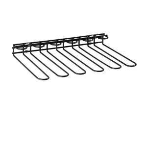 Wieszak na kieliszki 45x32 cm, czarny mat