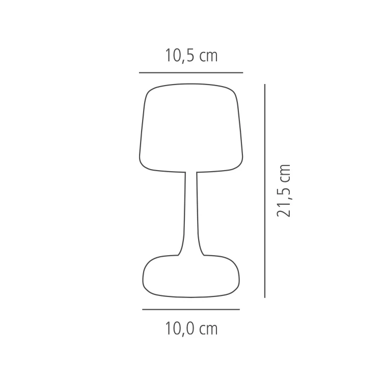Lampa stołowa SOHO, srebrna, 21,5 cm