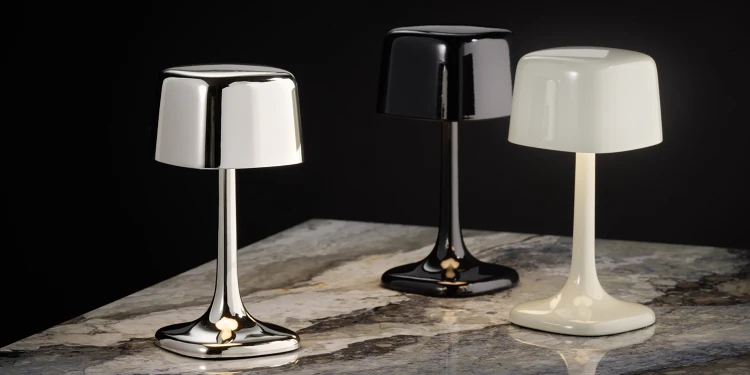 Lampa stołowa SOHO, srebrna, 21,5 cm