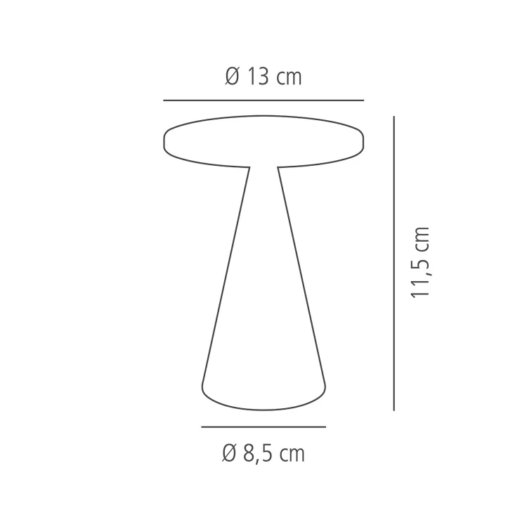 17100_Lampa stołowa MINI CONE, biała, 11,5 cm