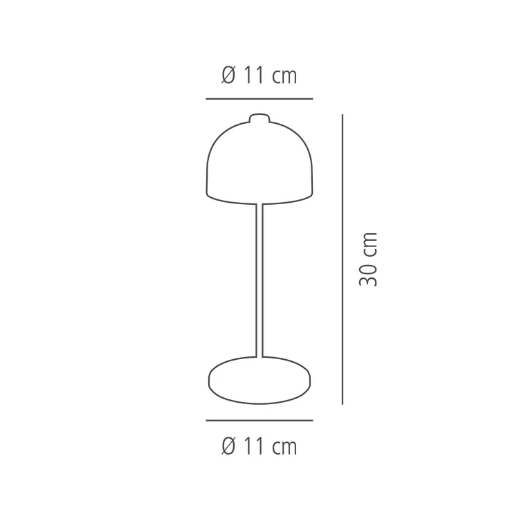 17053_Lampa stołowa JOSEF, 30 cm, czarna