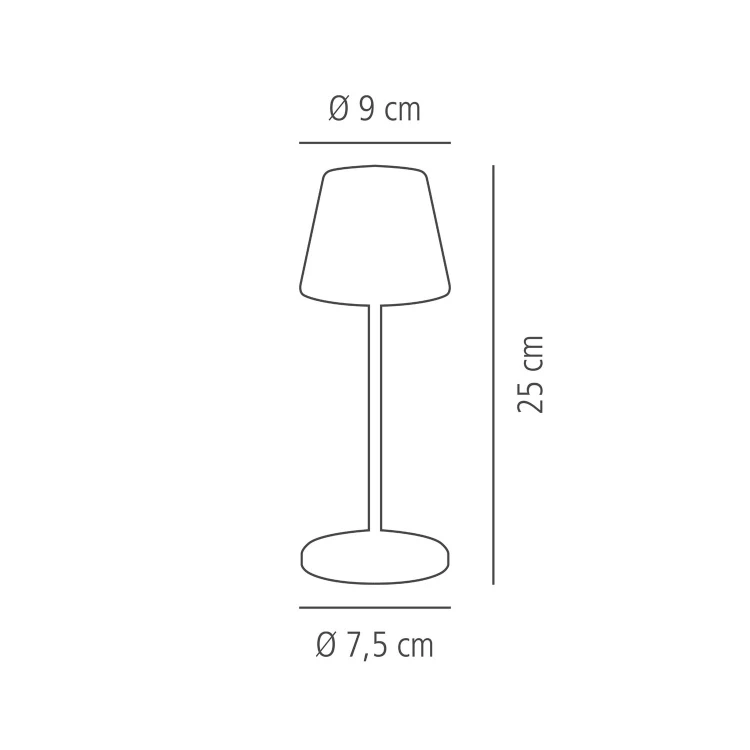 17030 Lampa stołowa MERLE MINI, beżowa, 25 cm