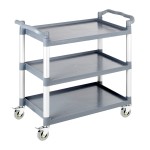 Wózek kelnerski 3-półkowy, szary, READY,  APS