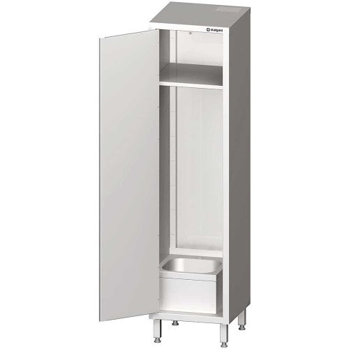 Szafa stalowa porządkowa ze zlewem, 500 × 500 × 2000 mm