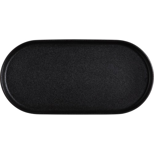 Półmisek owalny porcelanowy, w kolorze czarnym, linia SLATE, 27 x 13,3 cm.