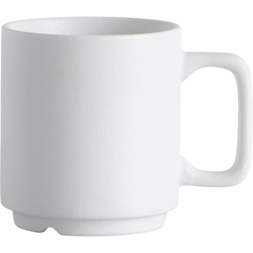 Kubek porcelanowy z uchem, z linii Snow, kolor biały, pojemność 270 ml