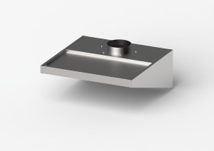 Okap do niskich pomieszczeń, skręcany, Gredil, 1010x1000x400 mm