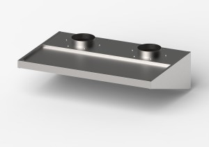 Okap do niskich pomieszczeń, skręcany, Gredil, 1510x1000x400 mm