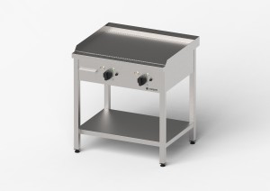 Płyta grillowa elektryczna, ryflowana, Gredil, 800x700x850 mm, P 8.1 kW, U 400 V