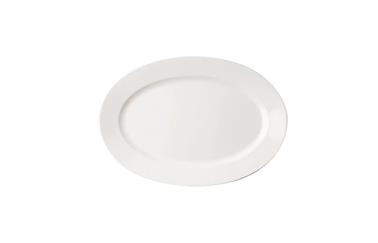 Półmisek owalny o wymiarach  22 cm na 15 cm, linia BANQUET, kolor kość słoniowa