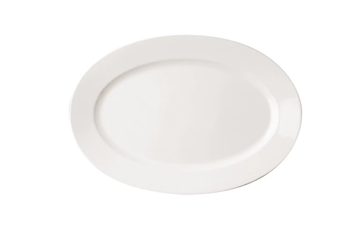 Półmisek owalny o wymiarach 32 cm na  22 cm, linia BANQUET, kolor kość słoniowa