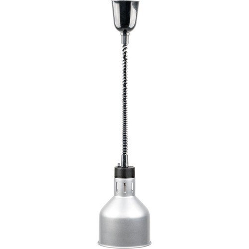 Wisząca lampa grzewcza srebrna do potraw średnica 17,3 cm