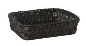 Koszyk PROFI LINE prostokątny, czarny 40x30 cm