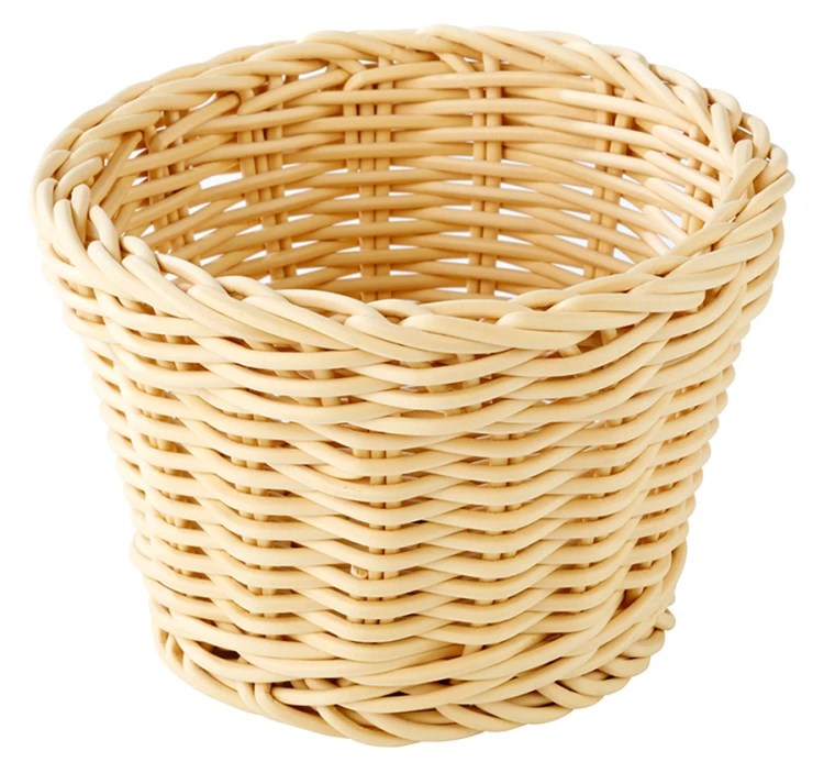 Koszyk PROFI LINE okrągły, wysoki, beżowy, średnica 13 cm