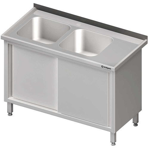 Stół ze zlewem 2-kom.(L),drzwi suwane 1900x600x850 mm