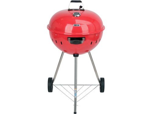 Grill węglowy okrągły, 54 cm, czerwony