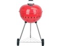 Grill węglowy okrągły, 54 cm, czerwony yg-20304