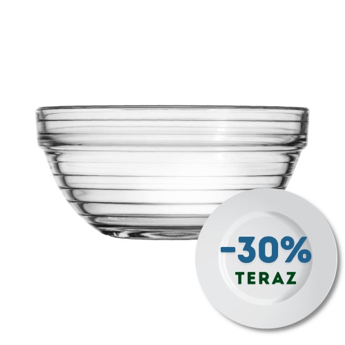 Miska szklana w prążki 22 cm