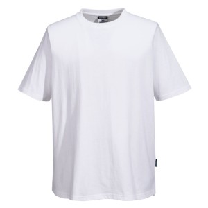  T-shirt kucharski, bawełniany MeshAir, biały 