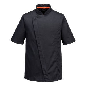 Bluza szefa kuchni Mesh Air Pro, asymetryczna, czarna