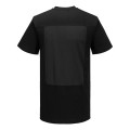 T-shirt bawełniany, z siatką na plecach, czarny