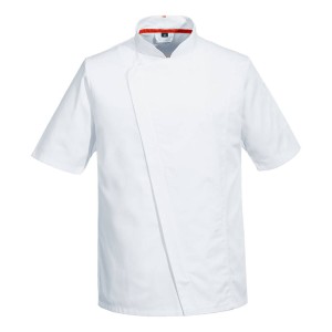 Bluza szefa kuchni Mesh Air Pro, asymetryczna, biała