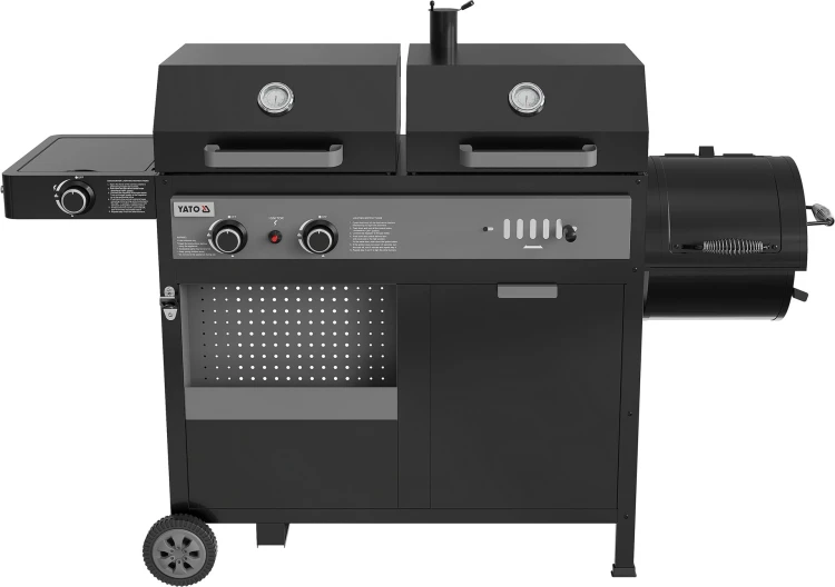 Grill 4w1 gazowy + węglowy + wędzarnia