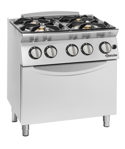 Kuchnia gazowa Bartscher 900 4-palnikowa GBO z piekarnikiem 2/1 GN