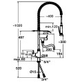 Bateria mieszająca Bartscher 40L-1801B z prysznicem.