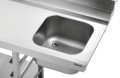 Stół ze zlewem Bartscher DS-LI1B SKE – 1200 × 715 mm, do zmywarek DS.