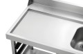 Stół ze zlewem Bartscher DS-LI1B SKE – 1200 × 715 mm, do zmywarek DS..