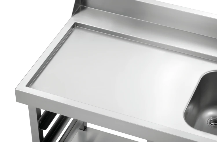 Stół ze zlewem Bartscher DS-LI1B SKE – 1200 × 715 mm, do zmywarek DS..