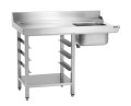 Stół ze zlewem Bartscher DS-LI1B SKE – 1200 × 715 mm, do zmywarek DS--