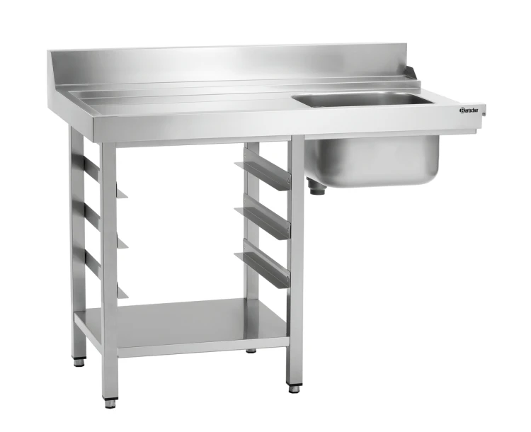 Stół ze zlewem Bartscher DS-LI1B SKE – 1200 × 715 mm, do zmywarek DS--