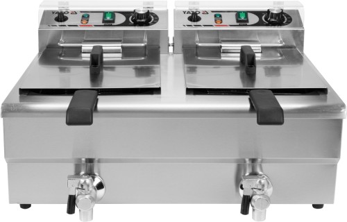 Elektryczna frytownica z zaworem 2x16l