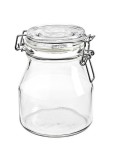 Słoik szklany COMFORT 790ml z zamknięciem klamerkowym i szklaną pokrywką